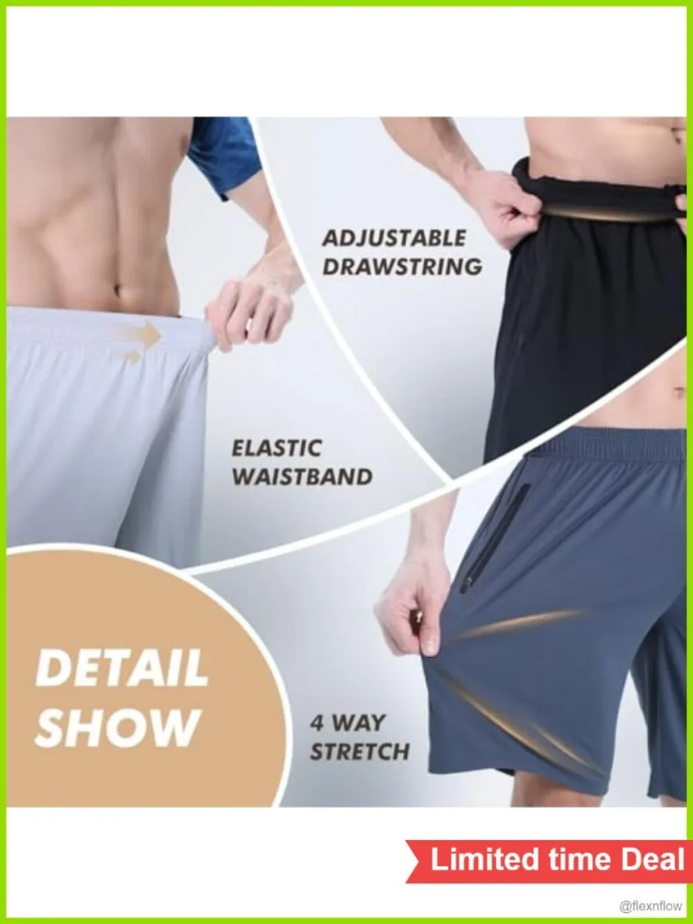 5 Pack Men's Athletic Basketball Shorts with Zipper Pockets Lightweight Quick